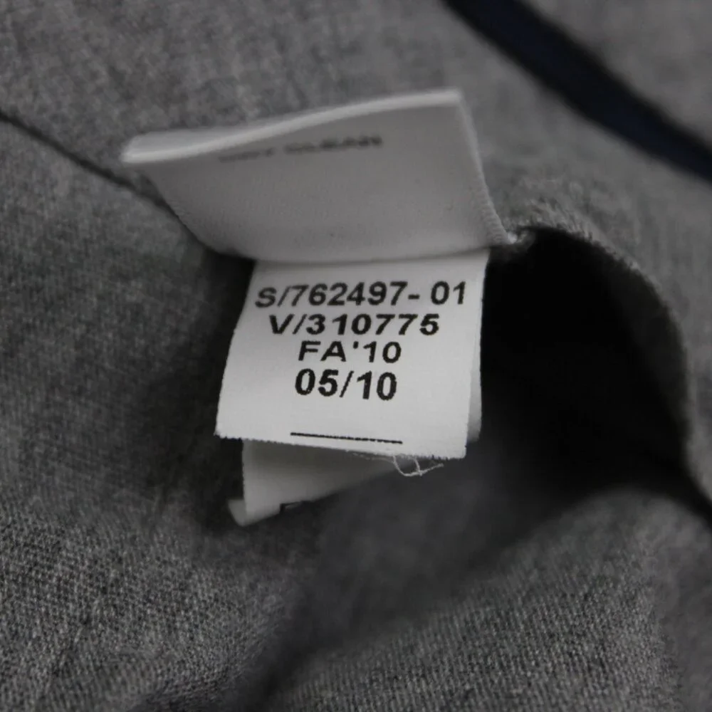 Banana Republic Dress Pants Men 35x32 Gray Wool Stretch Flat Front Acetate Lined